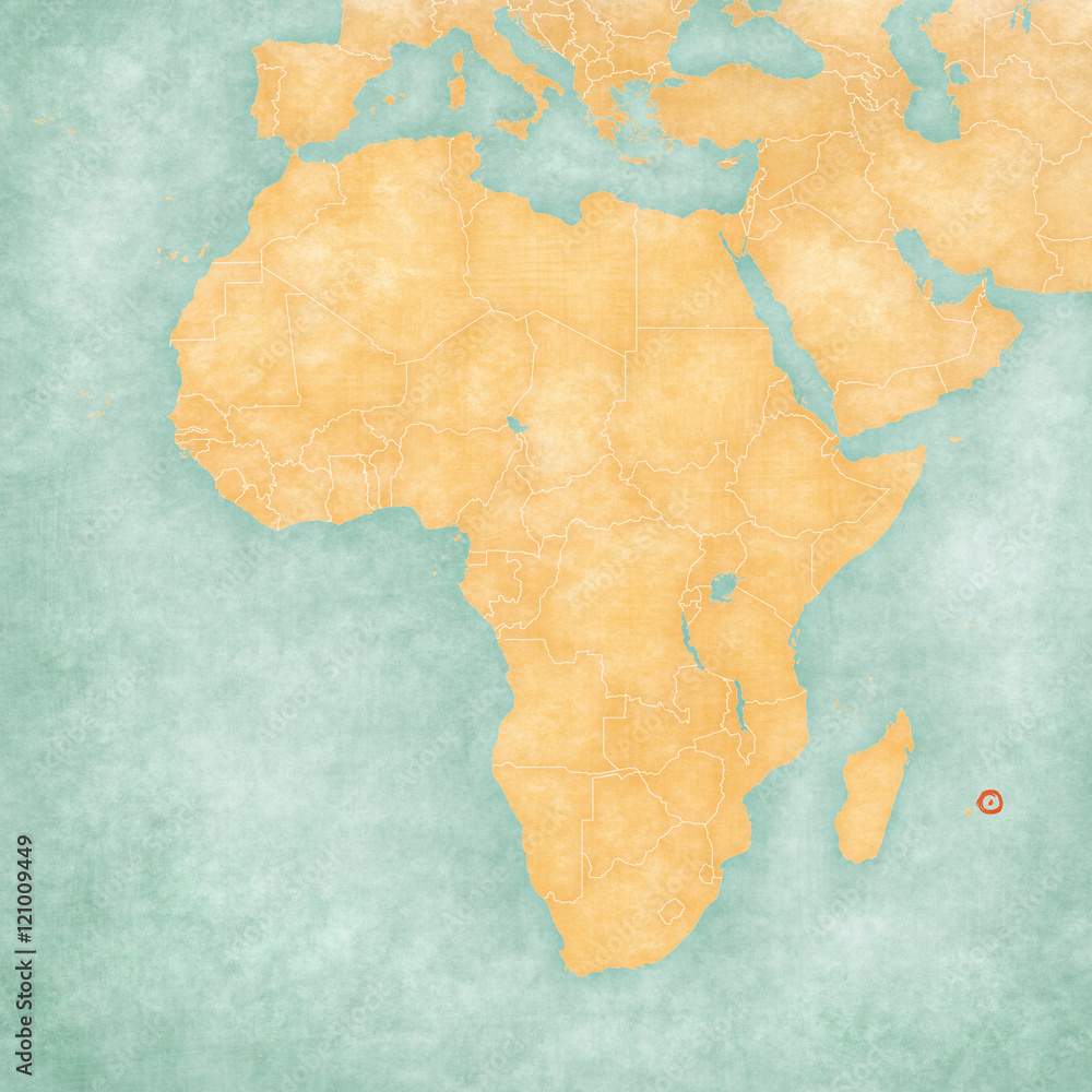 Map of Africa - Mauritius
