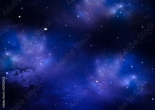 Starry sky, blue background © nj_musik