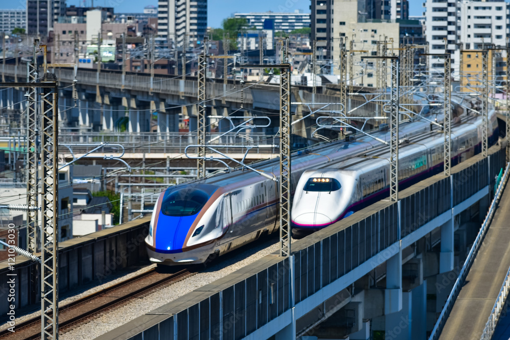 Naklejka premium 日本の新幹線