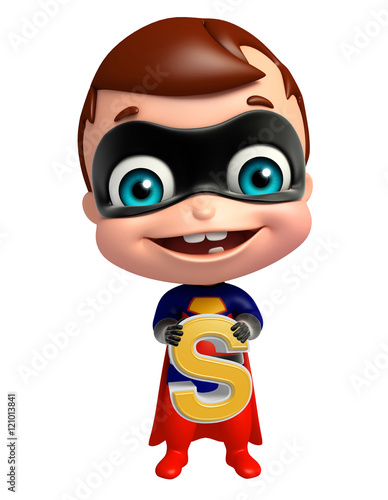 cute superbaby with S alphabate © visible3dscience