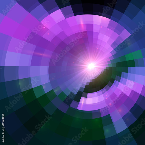 Violet abstract circle tiled vector background