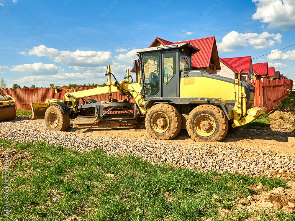 Obraz premium construction machinery compactor