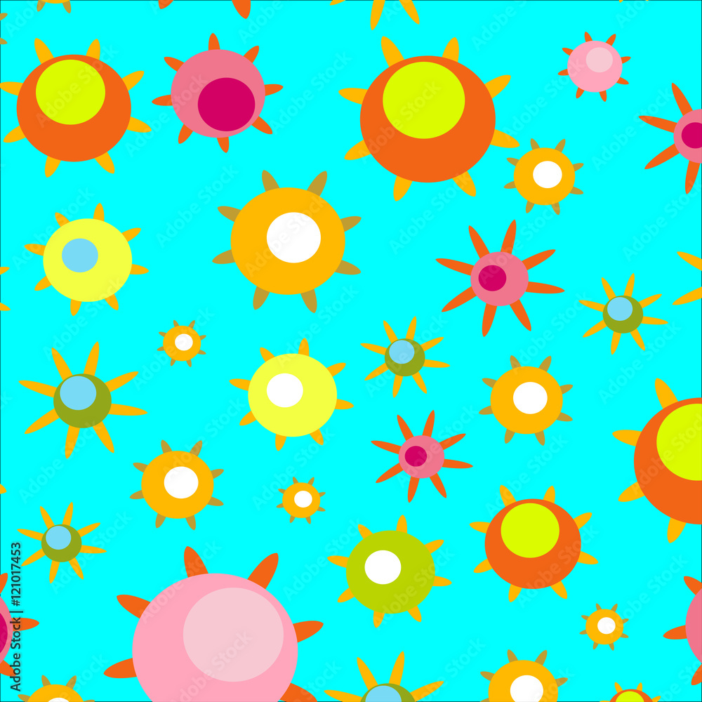 Bright pattern with spring flowers Bright pattern with spring flowers