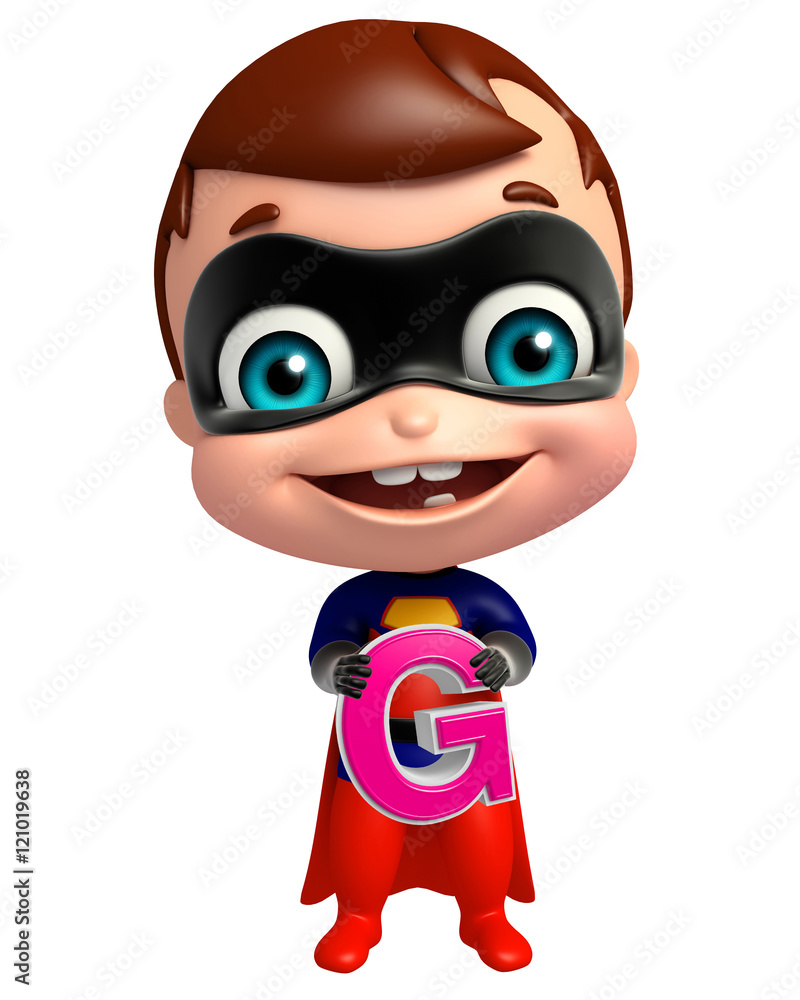 cute superbaby with G alphabate