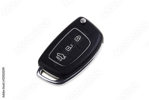Electronic car key isolated on a white background