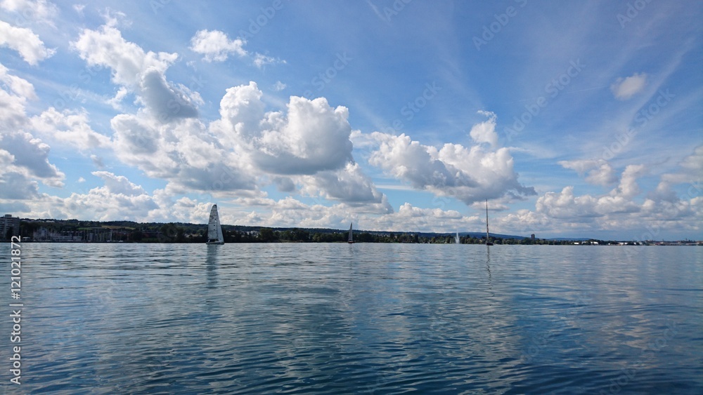 Wolke, Segel und der See