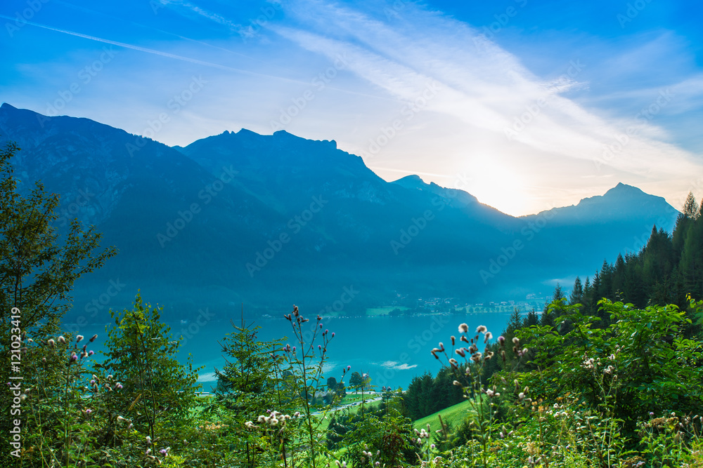 Hiking in the Tyrolean Alps / Morning at the Achensee