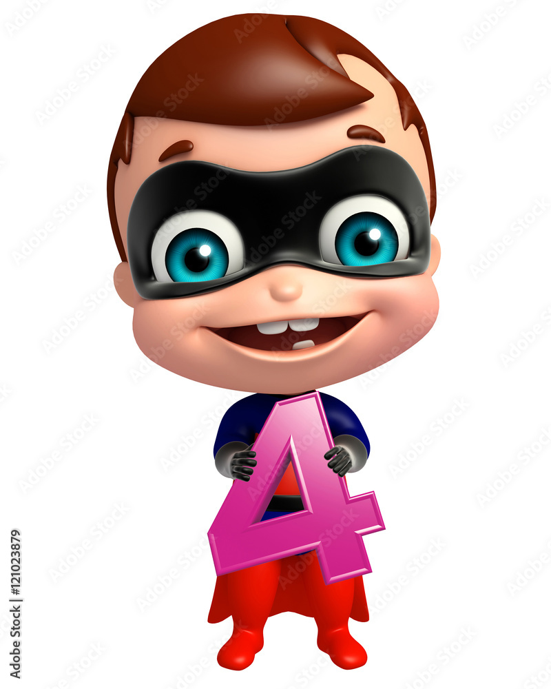 cute superbaby with 4 Digit