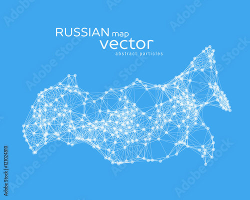 Vector abstract illustration of Russian map