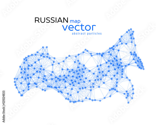 Vector abstract illustration of Russian map