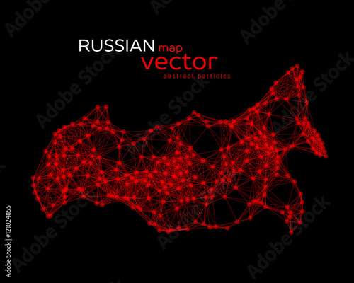 Vector abstract illustration of Russian map