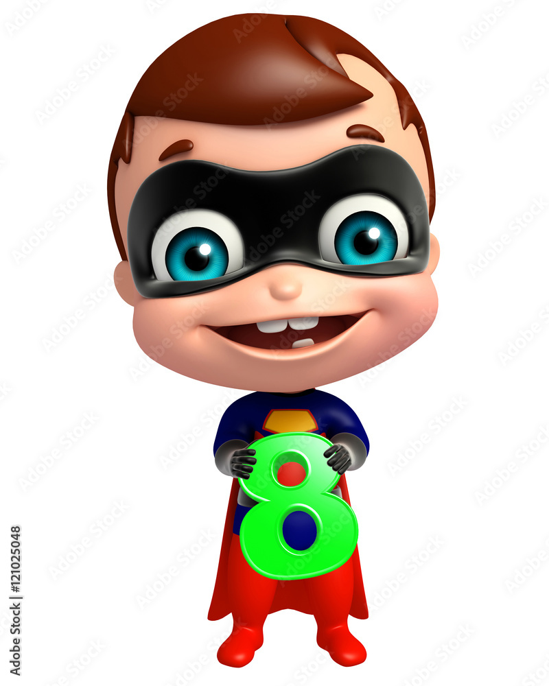 cute superbaby with 8 Digit