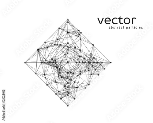 Vector abstract illustration of simple shape - rhomb.
