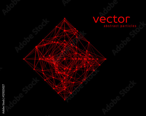 Vector abstract illustration of simple shape - rhomb.