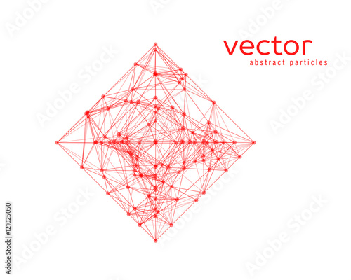 Vector abstract illustration of simple shape - rhomb.