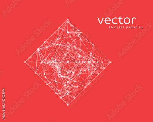 Vector abstract illustration of simple shape - rhomb.