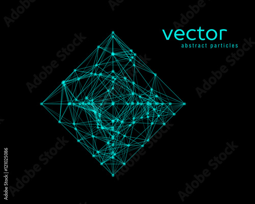 Vector abstract illustration of simple shape - rhomb.