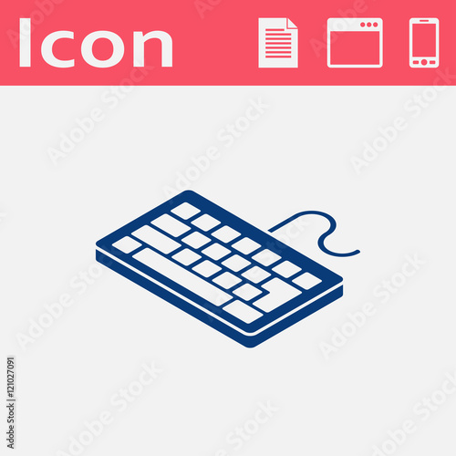 pc keyboard isometric 3d icon