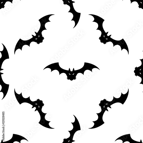 seamless pattern, design halloween bat vector. Graphics for your creativity. The idea of wrapping paper for a gift. Print on T-shirt. Contour on a white background.