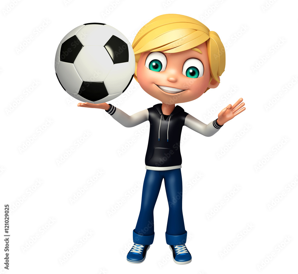 kid boy with football