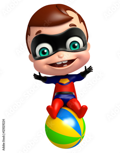 cute superbaby with Big ball © visible3dscience