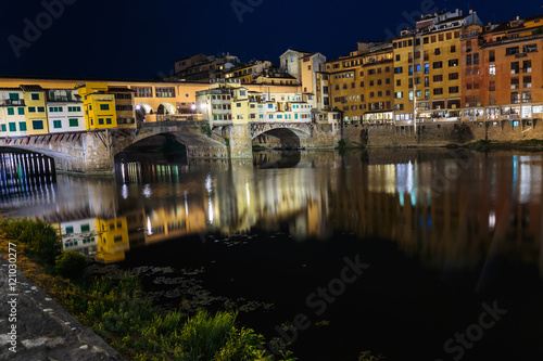 Ponte Vecchio in Florence at night  Italy
