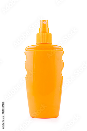 Sunscreen isolated on white background