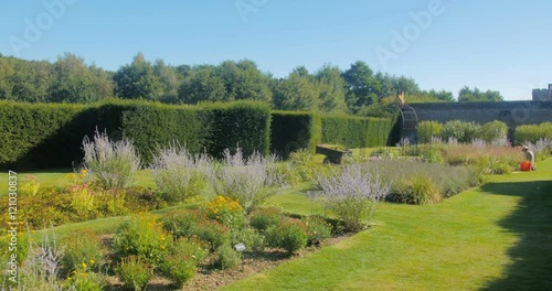 View of a formal English Elizabethan garden photo