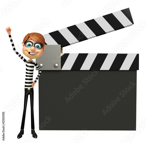 Thief with Clapper board photo