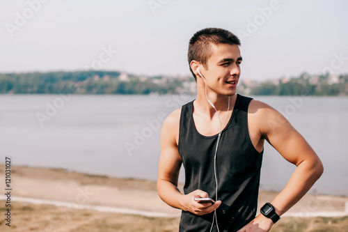 Man outdoor training