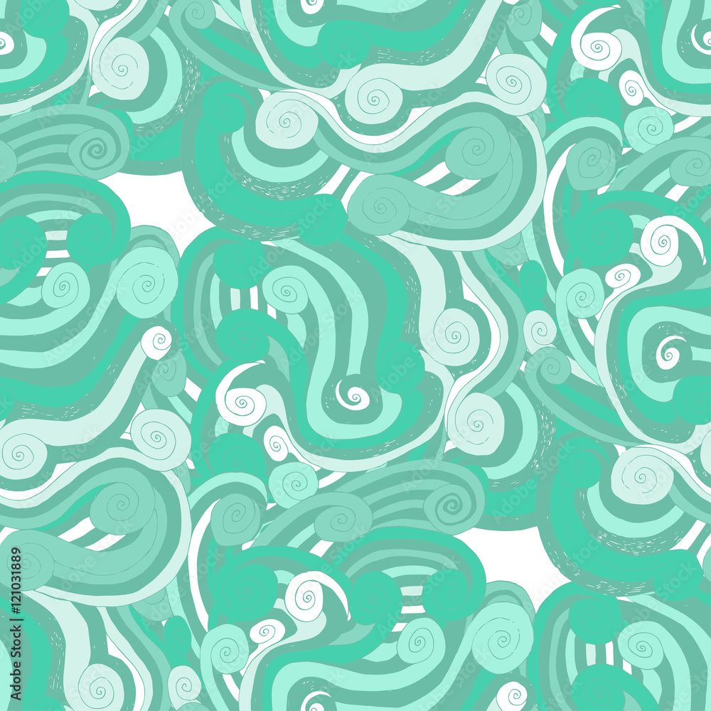 Seamless pattern with abstract motifs