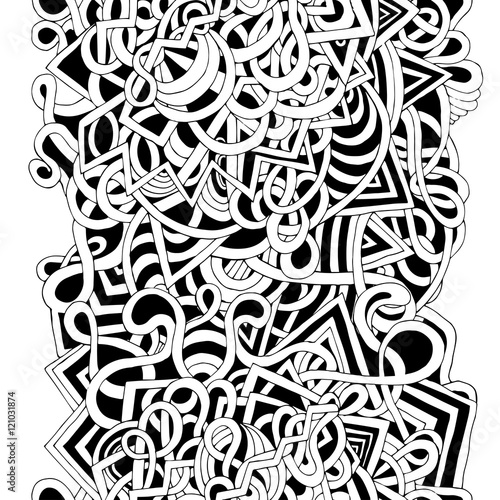 Seamless abstract monochrome pattern