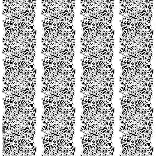 Seamless abstract monochrome pattern