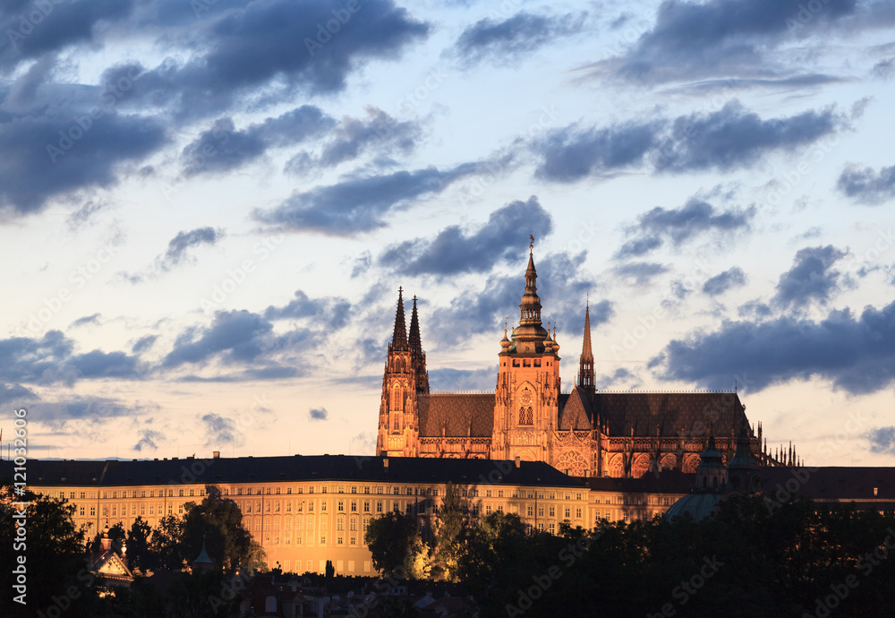 View of Saint  Vitus Cathedral, Prague, Czech Republic
