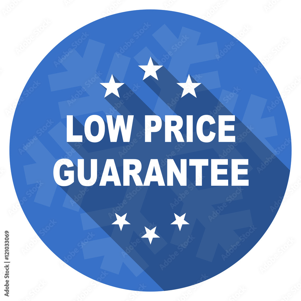 low price guarantee blue flat design christmas winter web icon with snowflake low price guarantee blue flat design christmas winter web icon with snowflake