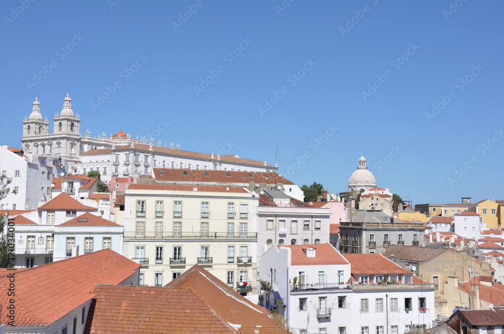 Downtown in Lisbon Portugal