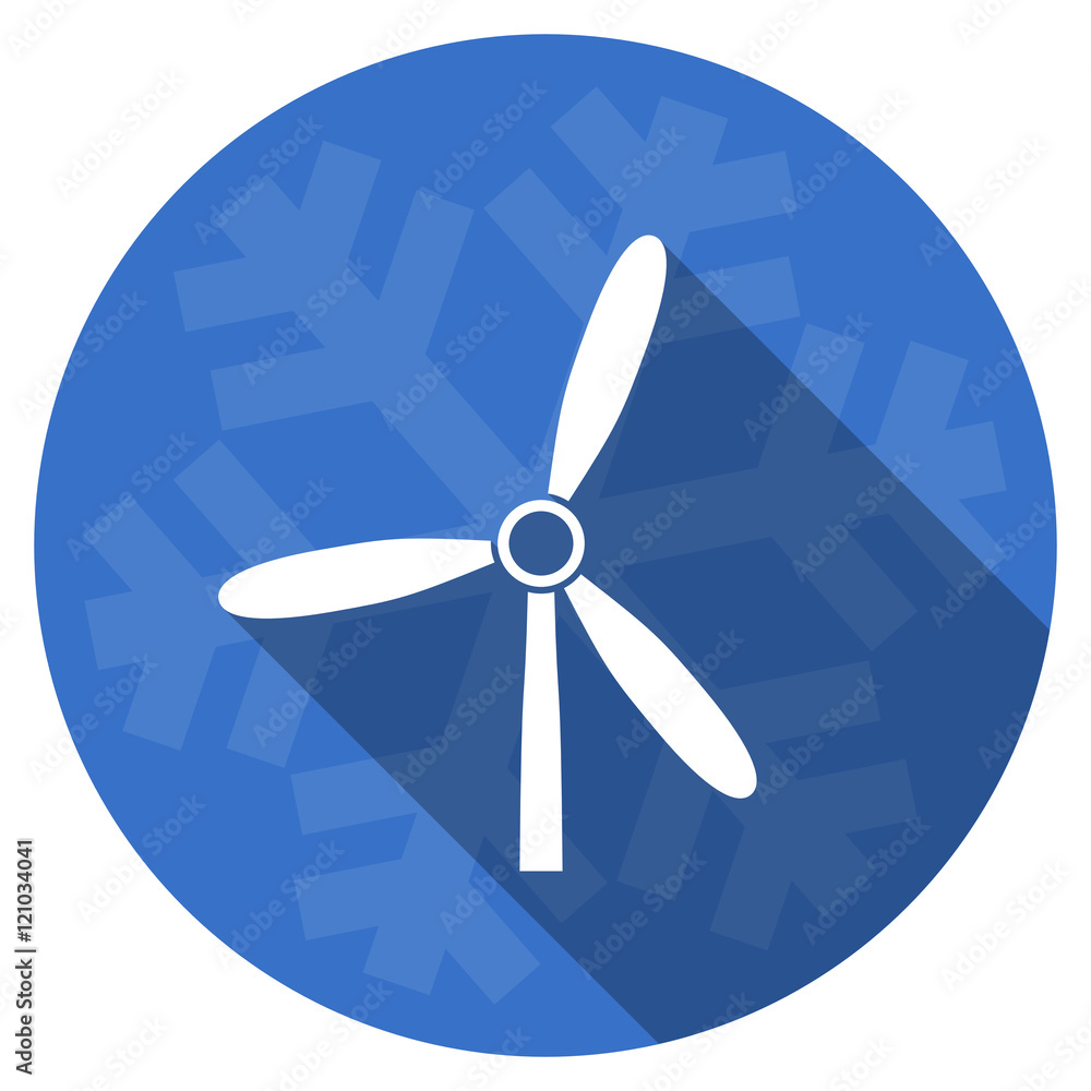 windmill blue flat design christmas winter web icon with snowflake windmill blue flat design christmas winter web icon with snowflake