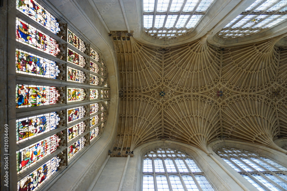 The Bath Abbey (Abbey Church of Saint Peter and Saint Paul) in Somerset, england