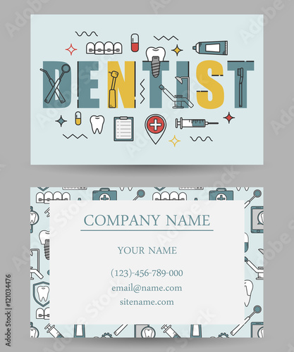 business card templates dental clinic