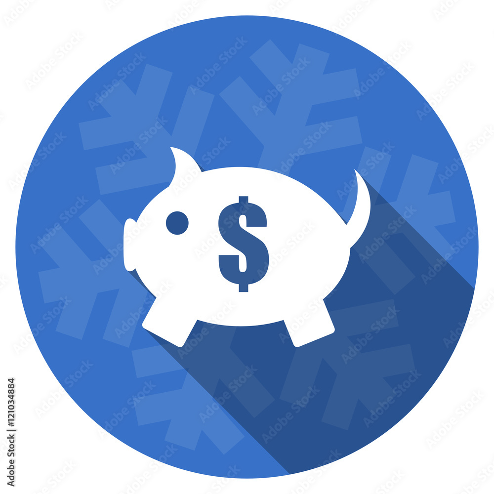 piggy bank blue flat design christmas winter web icon with snowflake piggy bank blue flat design christmas winter web icon with snowflake
