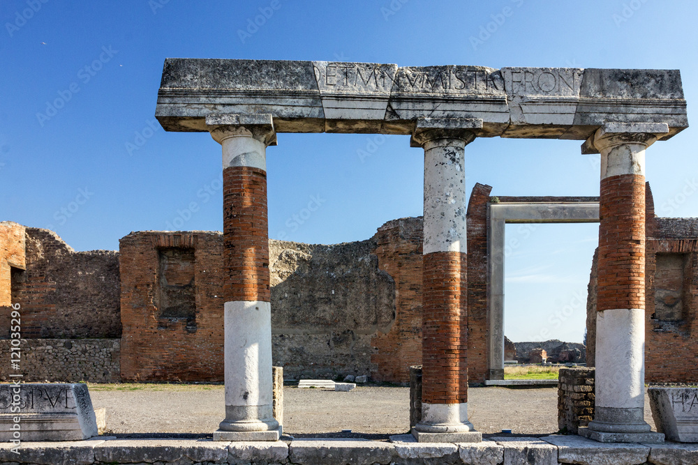 ompeii, Naples, Italy. Colonnade, Ancient Roman city ompeii, Naples, Italy. Colonnade, Ancient Roman city