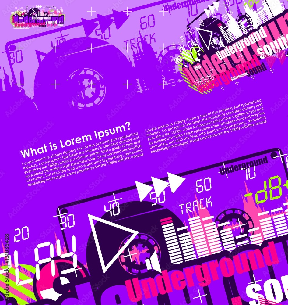 Obraz premium abstract bacground template music club grange
