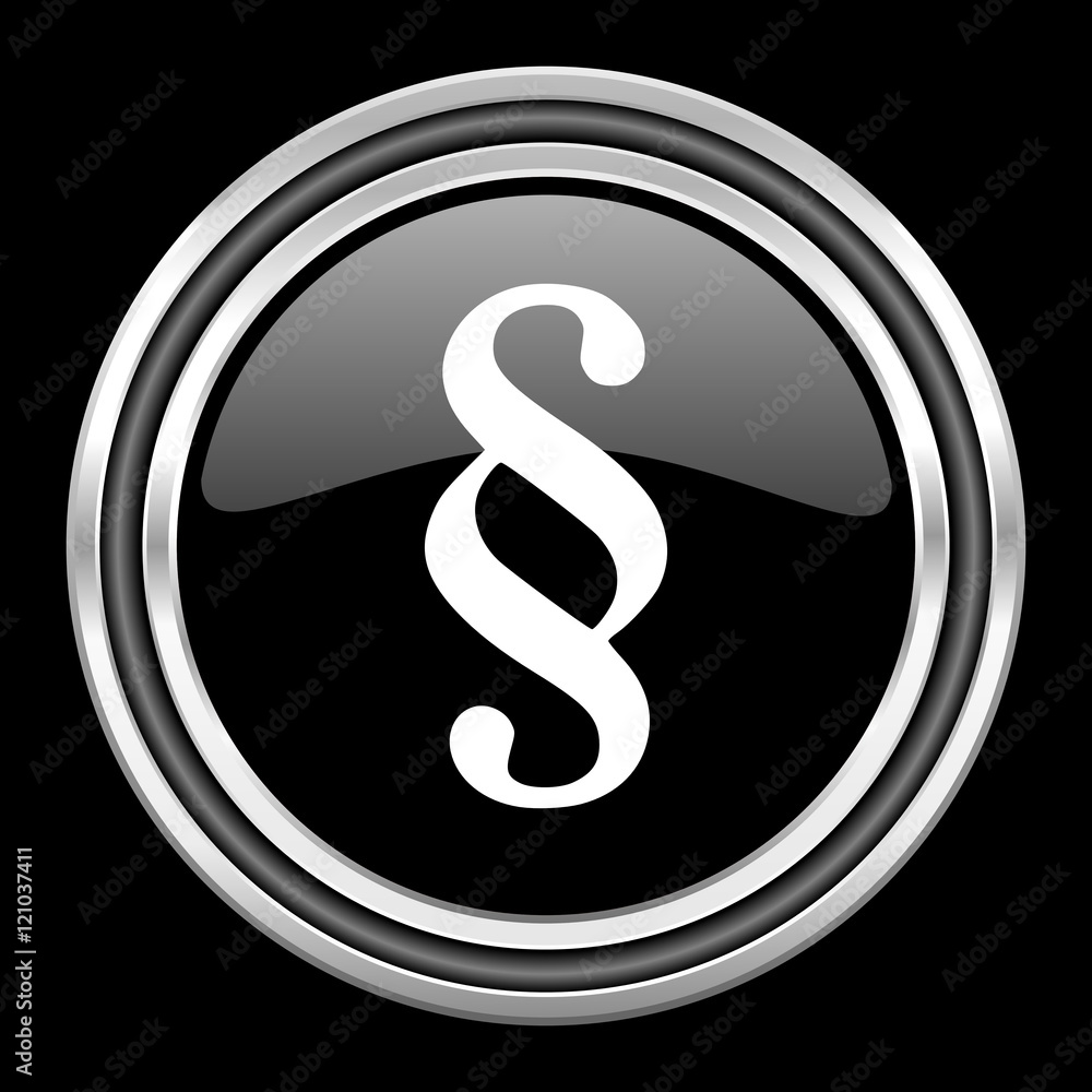 paragraph silver chrome metallic round web icon on black background paragraph silver chrome metallic round web icon on black background