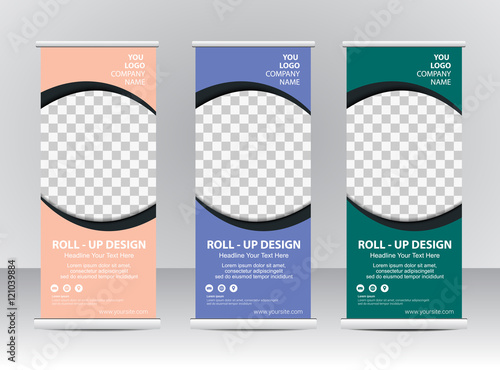 Roll up banner stand template design