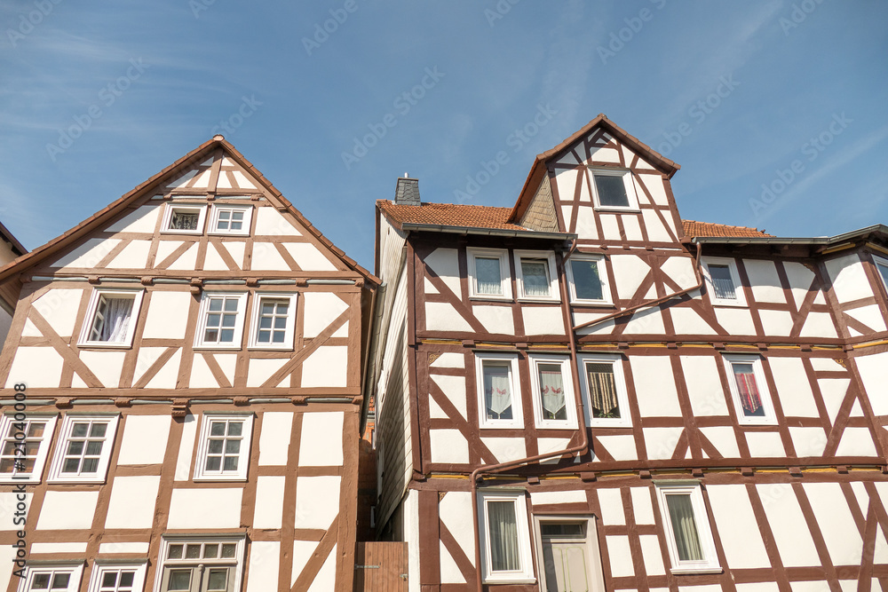 Half-timbered houses.