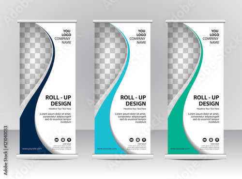 Roll up banner stand template design