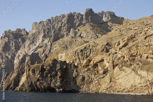  Mountain massif of volcanic rock.Kara-Dag.Crimea.