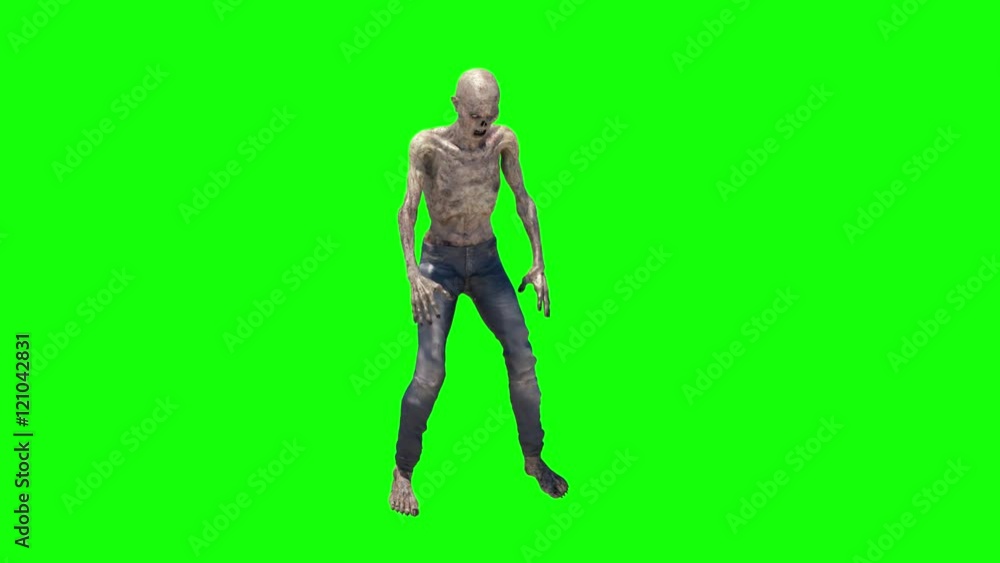 zombie goes on a green background zombie goes on a green background