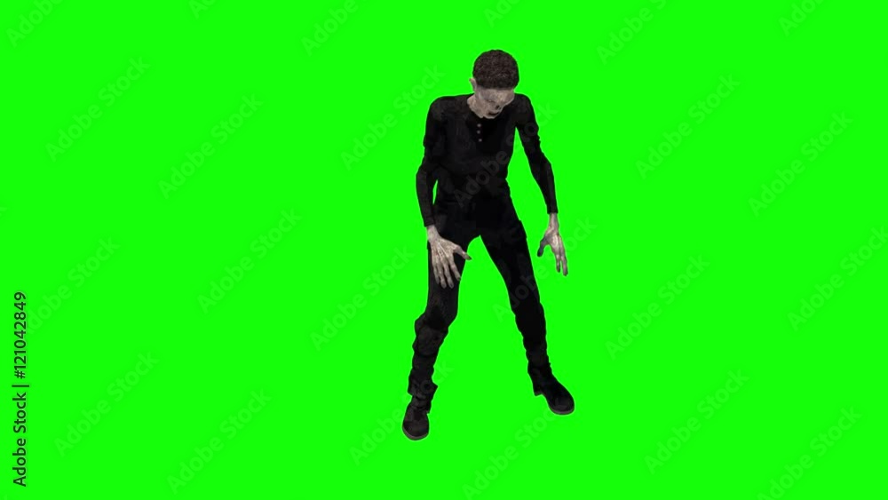 zombie goes on a green background zombie goes on a green background