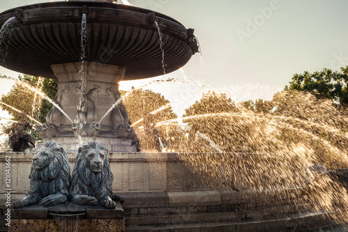 La Rotonde fountain - The central roundabout in Aix-en-Provence, photo